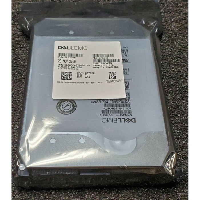 Dell 10TB 7.2K 7200RPM NL SAS 12Gb/s 256MB Cache 3.5" 512E HDD Hard Drive 07FPR-FoxTI
