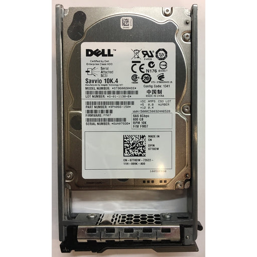 Dell 9PN066-150 600GB SAS 10k 2.5" 6Gbps Hard Drive HDD w/ Tray Dell Original disco Dell