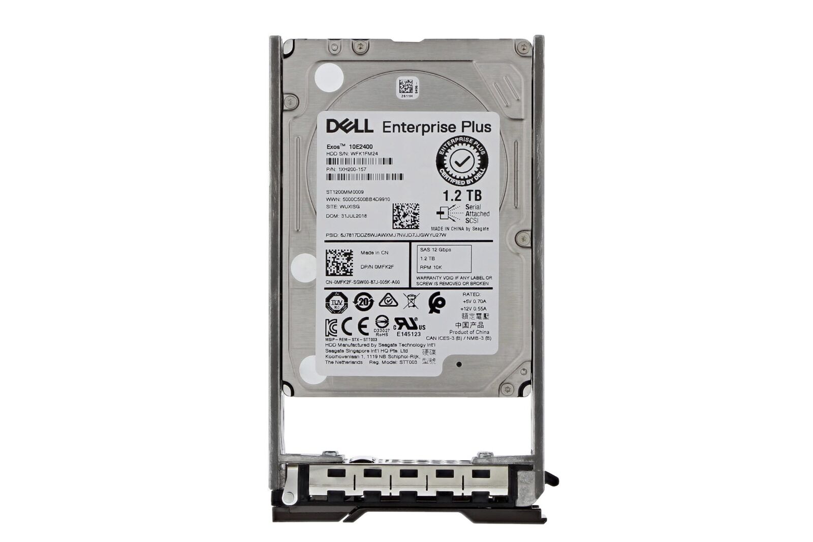  Dell Compellent 1.2TB 10K SAS 2.5" Enterprise Plus Hard Drive for SC220 SCv2020