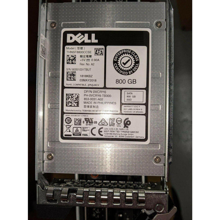 Dell VCRY6 800GB Enterprise 2.5" SATA 6GBPS MLC SSD THNSF8800CCSE-FoxTI