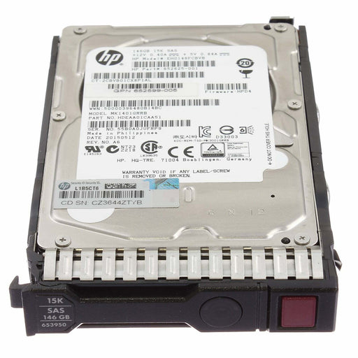 Disco HP 652605-B21 653950-001 146GB 6G SAS 15K 2.5IN SC Enterprise HDD HP