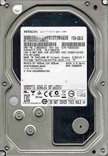 Disco HUA723020ALA640, PN 0F14992, MLC MRK870, Hitachi 2TB SATA 3.5 Bsectr HDD Hitachi