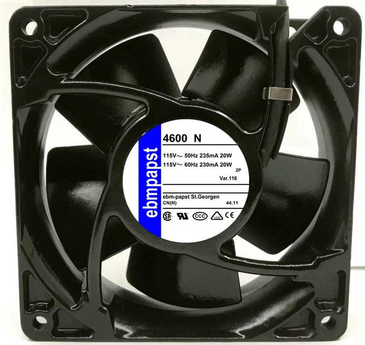 EBM-PAPST 4600N-466 20W 230MA 115V-AC 106CFM Cooling Fan 119X119X38MM D534805 EBM-PAPST