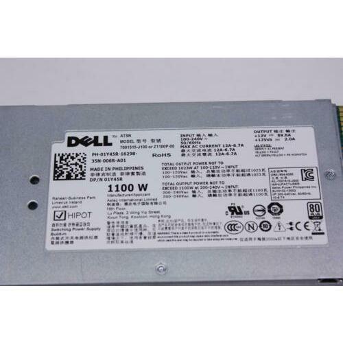 Fonte DELL 1Y45R R510 T710 R810 R815 R910 1100W POWER SUPPLY - MFerraz Tecnologia