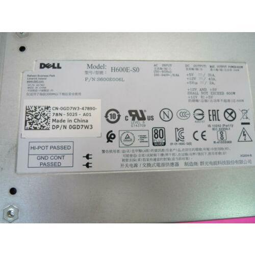 Fonte Dell PowerVault MD1200 MD1400 600W 80 Plus Power Supply GD7W3 - MFerraz Tecnologia