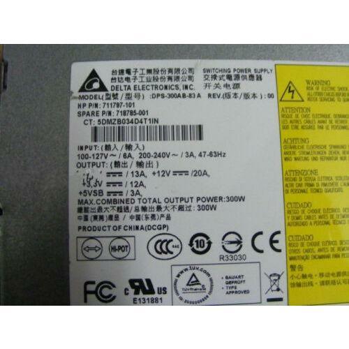 Fonte HP DL320e Gen8 v2 711797-101 DPS-300AB-83 A - MFerraz Tecnologia