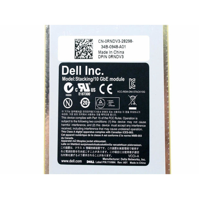 Genuine Dell PowerConnect 7024 7048 7024P 7048P 10GE 10GbE Stacking Module RNDV3 0RNDV3 CN-0RNDV3-FoxTI