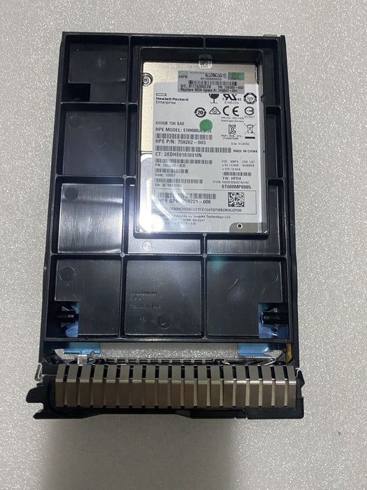 HD 765424-B21 HP 600GB 15K 12G 3.5-Inch SAS  SFF HDD w/ Smart Carrier 765867-001 888182854433 HP