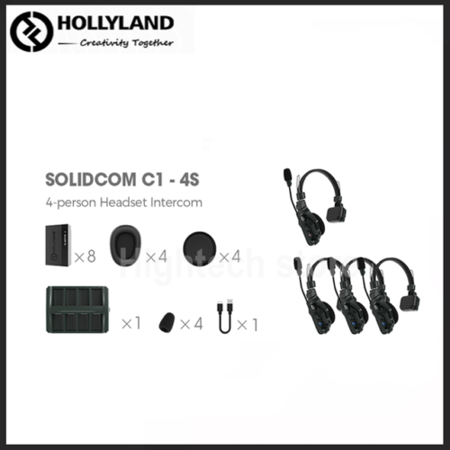 HOLLYLAND Solidcom C1 4S Wireless Headset Intercom System 1000ft Full Duplex - MFerraz Tecnologia