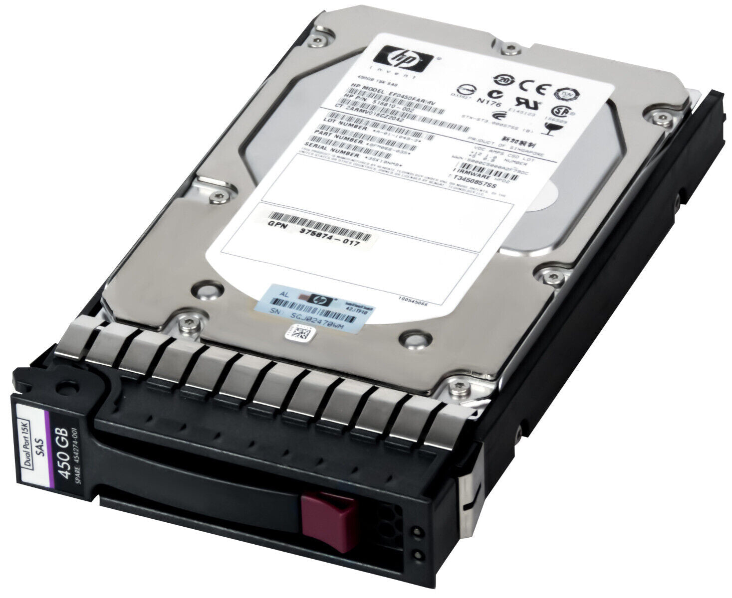HP 516816-B21 516810-022 516832-003 517352-001 450GB SAS 6G 15K HDD 884420695660 HP