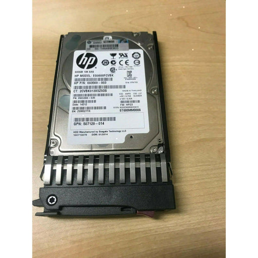 HP EG0600FCVBK 693569-003 600GB 10K 6G 2.5" SAS SC HARD DRIVE G8 G9 9WG066-035-FoxTI