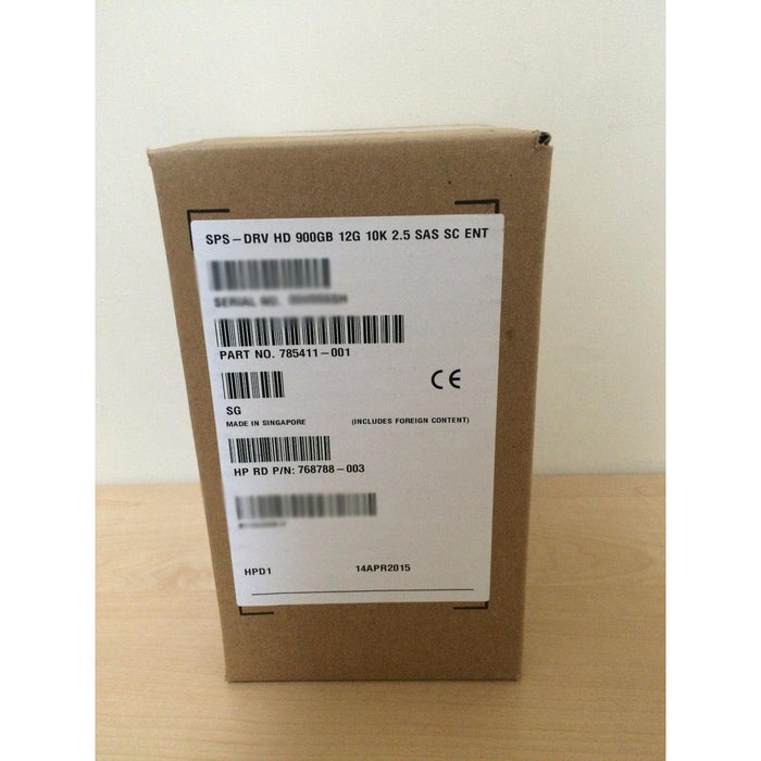 HPE 785069-B21 | 785411-001 900GB 12G SAS 10K RPM SFF 2.5-INCH SC ENTERPRISE HD 4514953788589-FoxTI