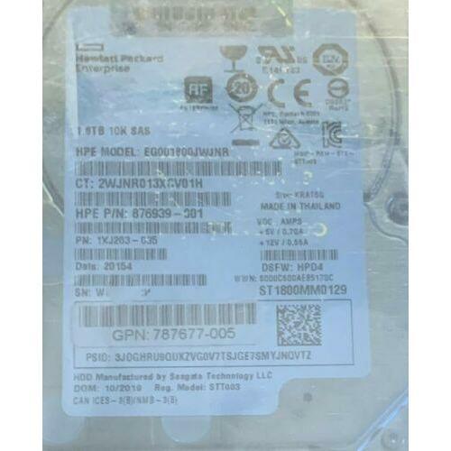 HPE 876939-001 1.8TB SAS 12G 2.5" SFF SC 512E DS HDD Disco - MFerraz Tecnologia