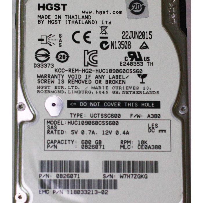 HUC109060CSS600 HITACHI 600GB 10K 2.5 6G SAS HDD-FoxTI