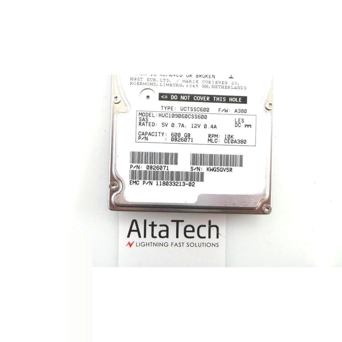 Hitachi 0B26071 HGST EMC VNX 600GB 10K SAS 2.5" 6G HDD 005050344-FoxTI