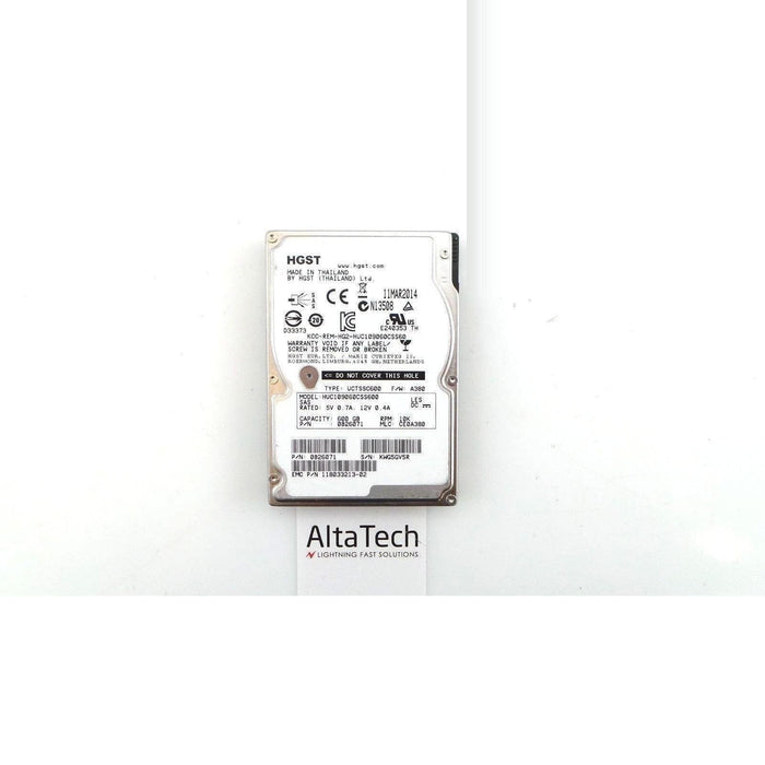 Hitachi 0B26071 HGST EMC VNX 600GB 10K SAS 2.5" 6G HDD 005050344-FoxTI