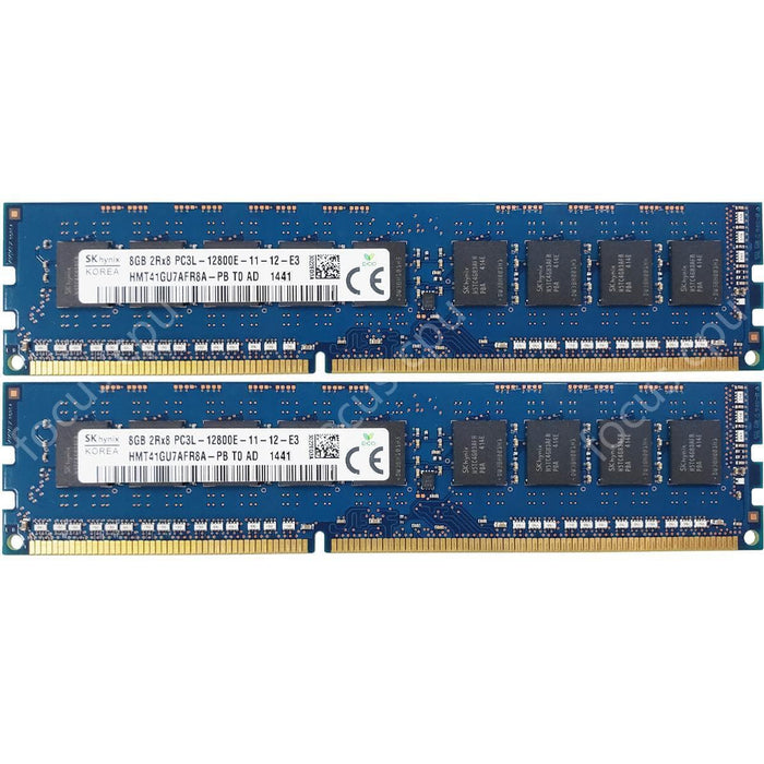 Hynix 16GB KIT 2X8GB PC3L-12800E DDR3-1600Mhz 1.35V 240Pin ECC Unbuffered Memory-FoxTI