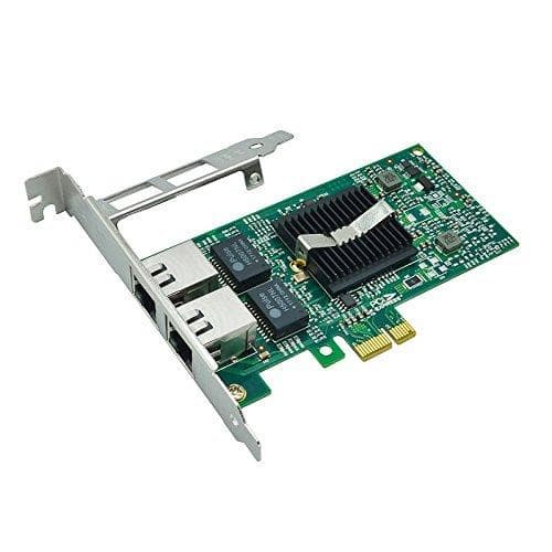 Intel 82576 Chip E1G42ET 1.25G Gigabit PCI Express 2.0 X1 Ethernet Converged Network Adapter (NIC), Dual RJ45 Copper Ports-FoxTI