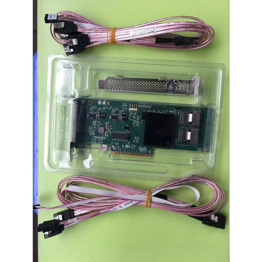 LSI Controller Card SAS 9211-8i IT Mode 8 Port 6Gb/s + 2*SFF-8087 SATA Cable-FoxTI