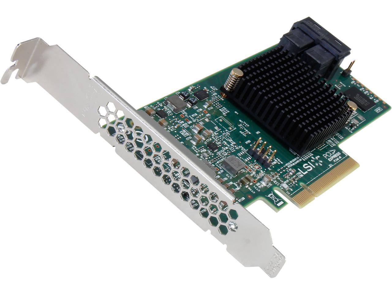 LSI Logic LSI00344 9300-8i SGL SAS 8Port 12Gb/s PCIE3.0 HBA Controller Card Brown Controladora LSI