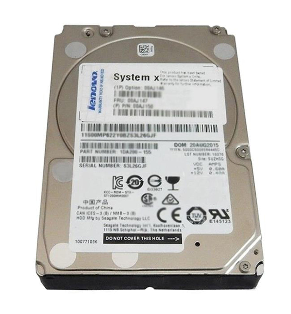 Lenovo 7XB7A00037 ThinkSystem 2.5" 2TB 7.2K SATA 6Gb Hot Swap 512e HDD Lenovo