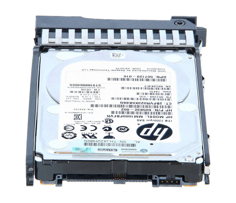 MM1000FBFVR  HP 1TB 7200 RPM 6G 2.5" SAS HDD--- 9RZ268-035--  605832-002 HP