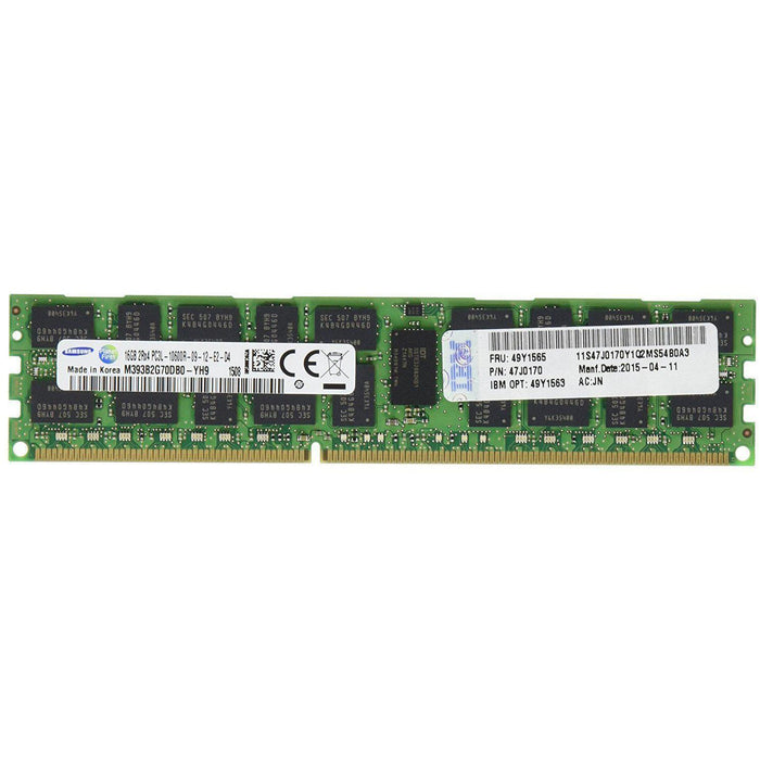 Memória 16GB DDR3 1333MHz 240-Pin ECC RDIMM PC3-10600 para IBM 49Y1563-FoxTI