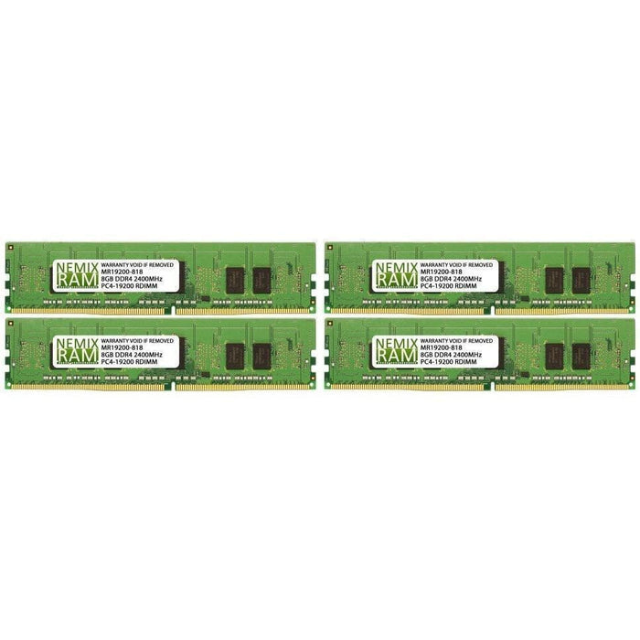 Memoria 32GB (4x8GB) DDR4-2400MHz PC4-19200 ECC RDIMM 1Rx8 1.2V Registered Memory for Server/Workstation-FoxTI