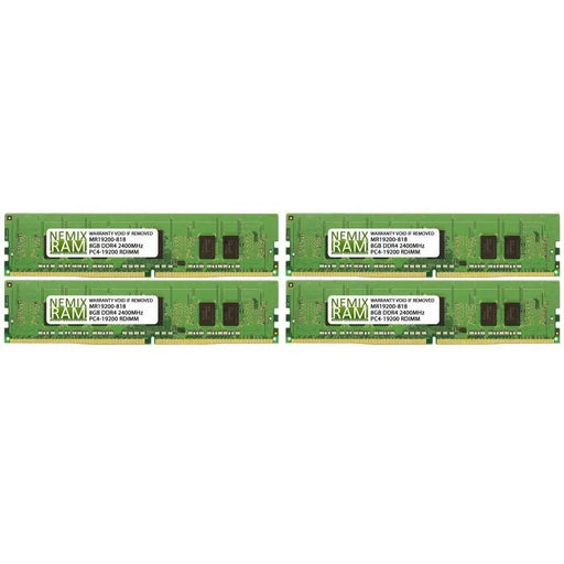 Memoria 32GB (4x8GB) DDR4-2400MHz PC4-19200 ECC RDIMM 1Rx8 1.2V Registered Memory for Server/Workstation-FoxTI