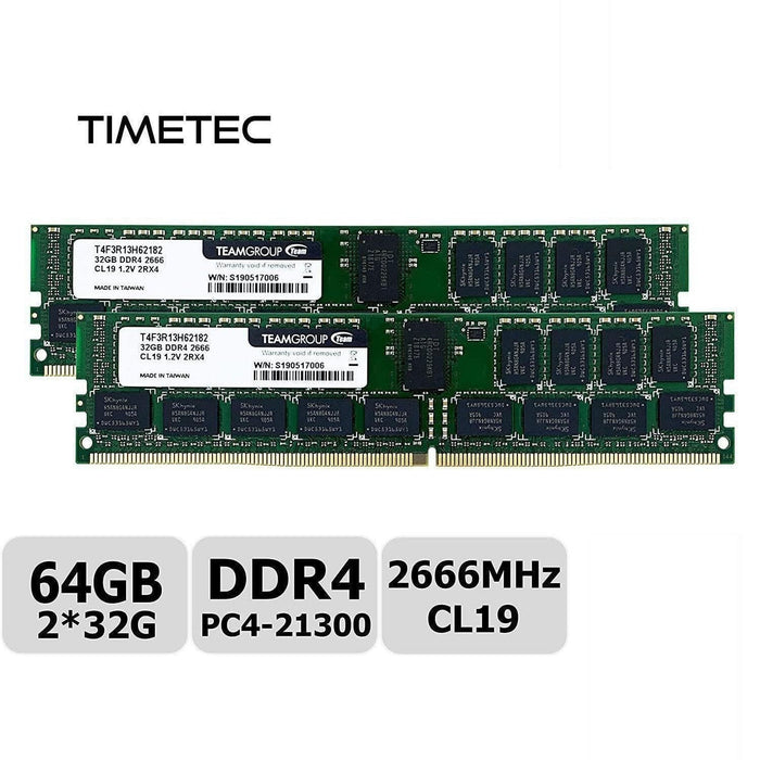 Memoria 32GB DDR4 2666MHz PC4-21300 Registered ECC 1.2V CL19 2Rx4 Dual Rank 288 Pin RDIMM Server Memory Ram Module Upgrade (32GB)-FoxTI