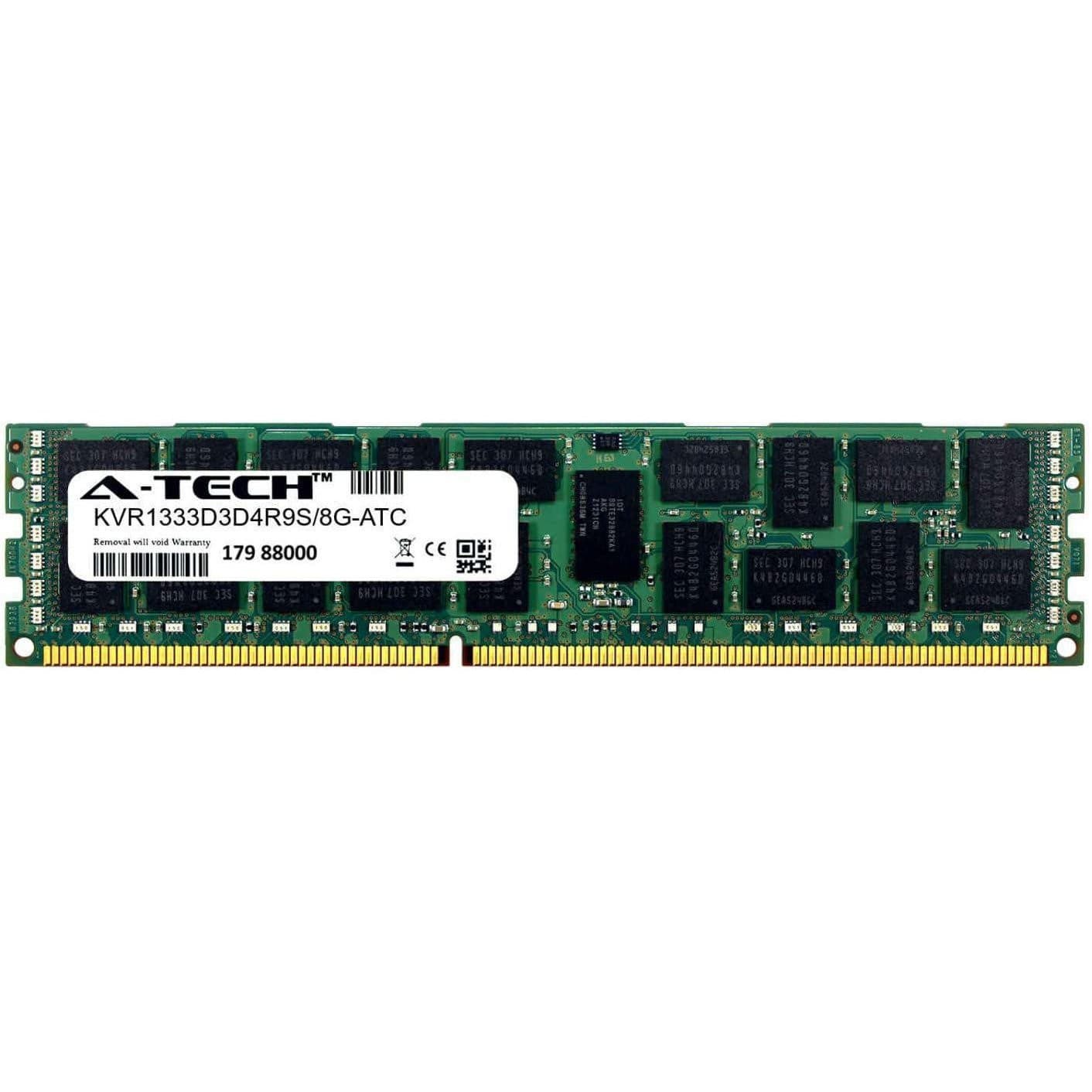 日本産 A-Tech 16GB Memory RAM for Dell PowerEdge R710 DDR3 1333MHz PC3-10600  ECC Registered RDIMM 2Rx4 1.5V Single Server Upgrade Module Replacement 
