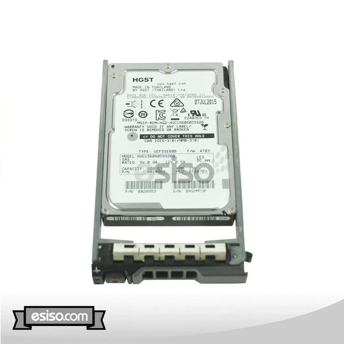 NEW 600GB 15K 12G 2.5'' SAS HDD FOR DELL POWEREDGE T610 T620 T710 1 YR WARRANTY 695976748010-FoxTI