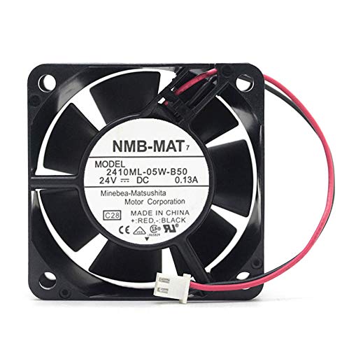 NMB-MAT 2410ML-05W-B50 C28 DC 24V 0.13A 2-wire 60X60X25mm Server Cooling Fan