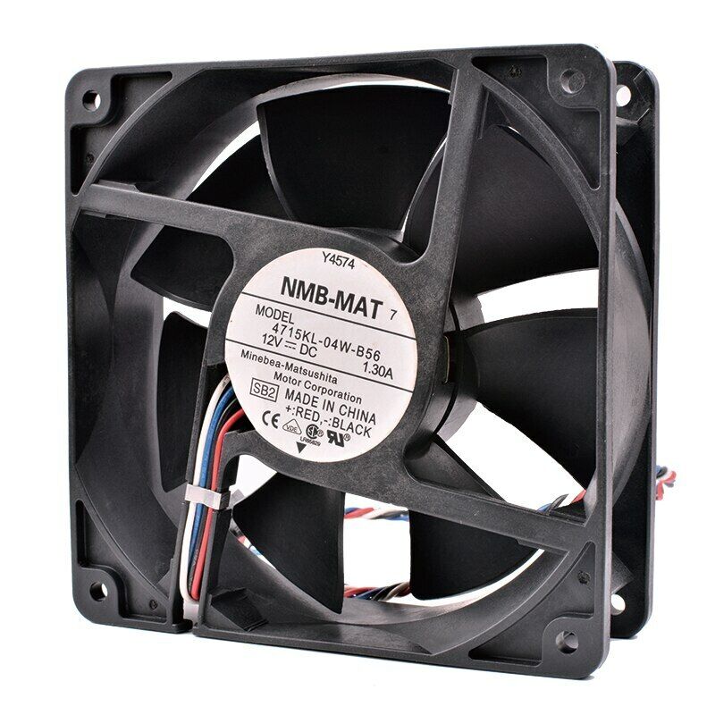 NMB MAT 4715KL-04W-B56 4Pin 12V 1.30A PWM Fan Dell 120x120x38 cooler Dell