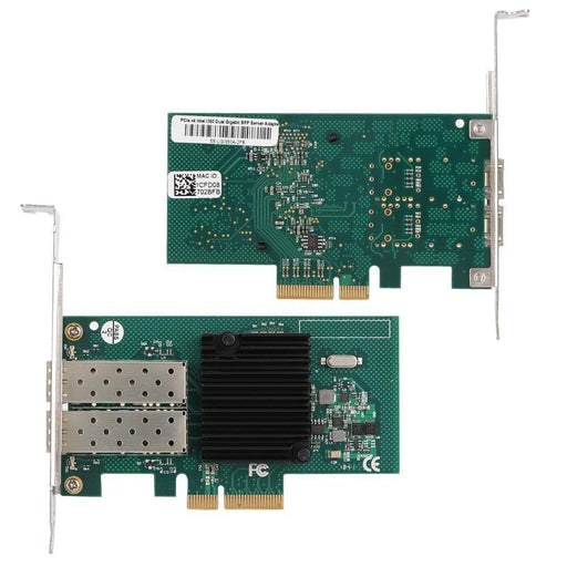 PCI-E Network Card for Intel 82576EB, 10/100/1000mbps Dual Port Fiber PCI Express Gigabit Network Card Adapter for Intel 82576EB-FoxTI