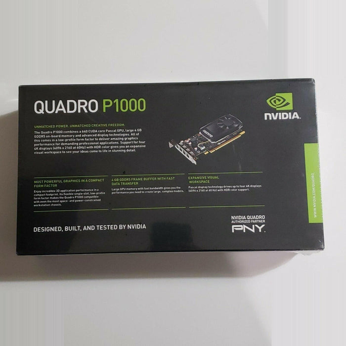 PNY Quadro P1000 VCQP1000-PB 4GB 128-bit GDDR5 PCI Express 3.0 x16 751492604626-FoxTI