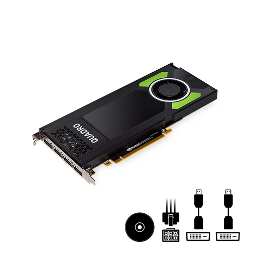 PNY Technologies Nvidia Quadro P4000 - The World's Most Powerful Single Slot Professional Graphics Card (VCQP4000-BLK) Placa Genuine