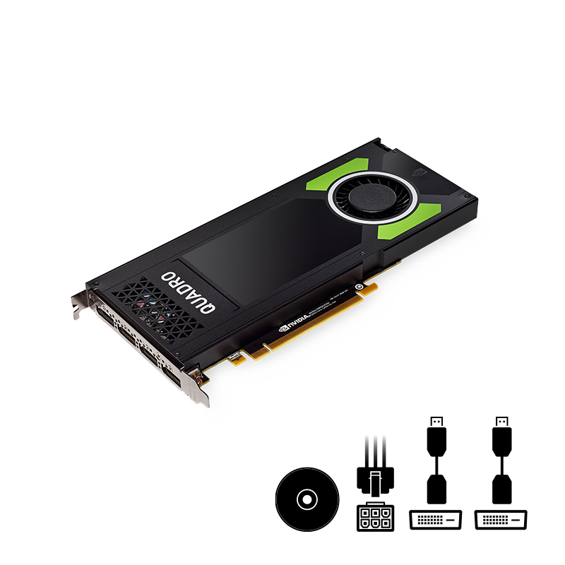 PNY Technologies Nvidia Quadro P4000 - The World's Most Powerful Single Slot Professional Graphics Card (VCQP4000-BLK) Placa Genuine