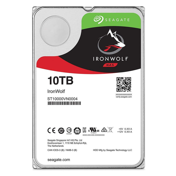 Seagate IronWolf 10TB NAS Internal Hard Drive HDD – 3.5 Inch SATA 6Gb/s 7200 RPM 256MB Cache for RAID Network Attached Storage (ST10000VN0004)-FoxTI
