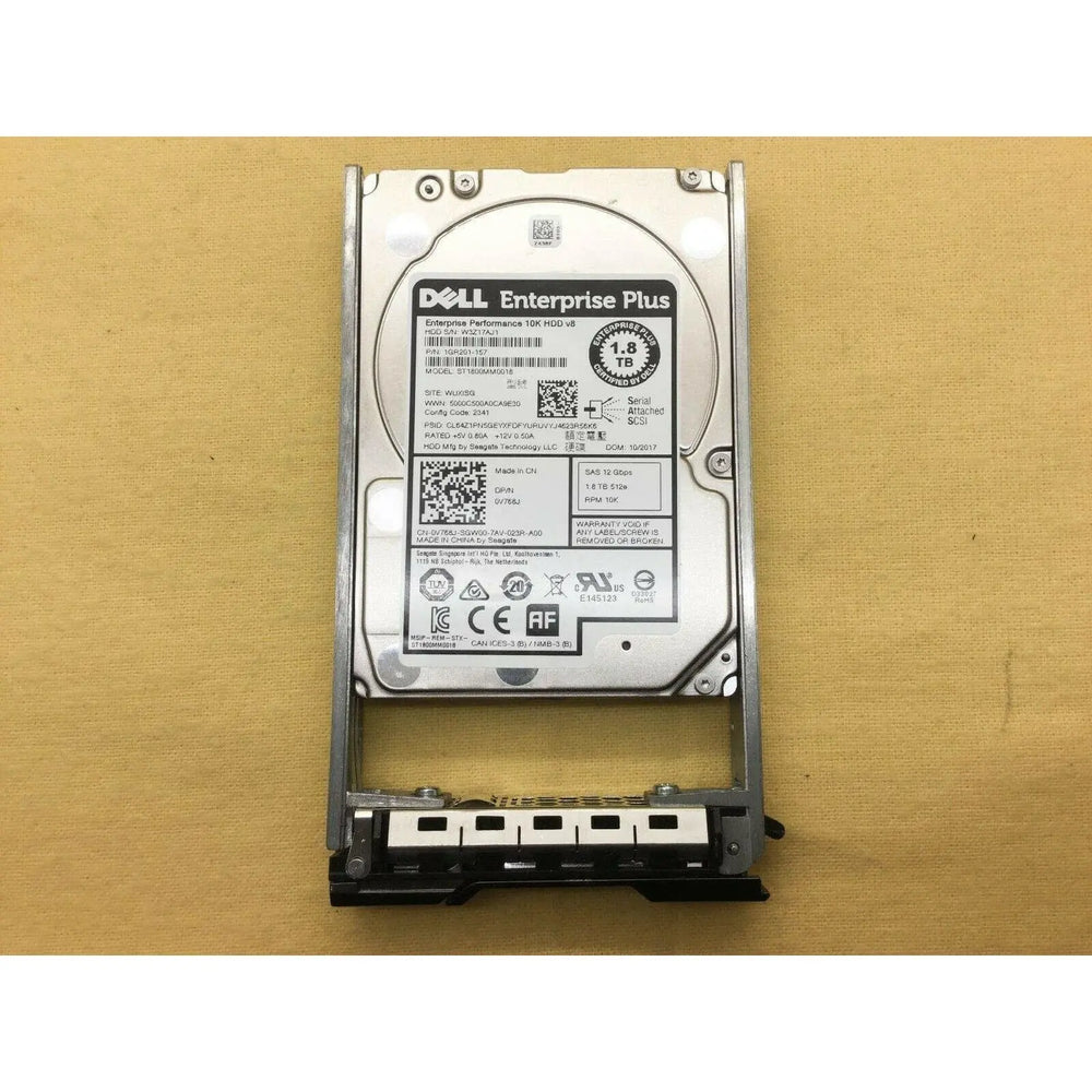 V768J 0V768J Dell 1.8TB SAS 12Gb/s 10K 2.5" Hard Drive ST1800MM0018 636946493639-FoxTI